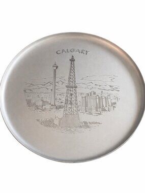 Vintage Calgary Husky Tower Metal Tray
